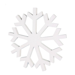 Schneeflocke beglittert, mit Hänger, aus Styropor Größe:Ø 90cm,  Farbe: weiß
