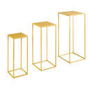 Metal tables, squared, set of 3, powder coated,...