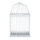 Bird cage to hang, powder coated, made of metal     Size: 60x25x35cm    Color: white