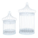 Bird cages set of 2 to hang - Material: powder coated...