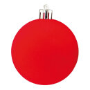 Christmas balls flocked 12 pcs./blister - Material:  -...