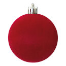 Christmas balls flocked 12 pcs./blister - Material:  -...