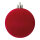 Christmas balls flocked 12 pcs./blister - Material:  - Color: burgundy, - Size: Ø 6cm