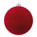 Christmas balls flocked 6 pcs./blister - Material:  -...