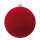 Christmas balls flocked 6 pcs./blister - Material:  - Color: burgundy, - Size: Ø 8cm