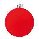Weihnachtskugel-Kunststoff  Größe:Ø 10cm,  Farbe: rot