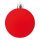 Christmas ball flocked  - Material:  - Color: red, - Size: Ø 10cm