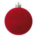 Christmas ball flocked  - Material:  - Color: burgundy, -...