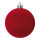 Weihnachtskugel, beflockt      Groesse:Ø 10cm    Farbe:bordeaux