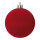 Christmas ball flocked  - Material:  - Color: burgundy, - Size: Ø 10cm