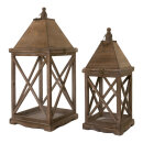 Wooden lanterns XXL set of 2 - Material: nested - Color:...