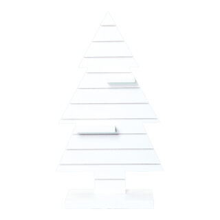 Holzbaum mit Regalbrettern, mit Standfuß     Groesse:60x34x11cm    Farbe:weiß