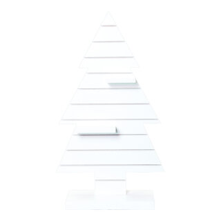 Holzbaum mit Regalbrettern, mit Standfuß     Groesse: 60x34x11cm    Farbe: weiß