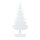 Wooden tree, pine tree-shaped, with wooden foot, Size:;80x40x10cm Color:white