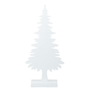Holzbaum tannenförmige Kontur, mit Standfuß Abmessung: 60x30x8cm Farbe: weiß