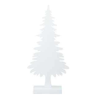 Holzbaum tannenförmige Kontur, mit Standfuß Größe:60x30x8cm,  Farbe: weiß