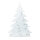 Holzbäume 3er-Gruppe, tannenförmig, mit Standfuß Abmessung: 60x40x10cm Farbe: weiß