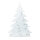 Wooden trees group of 3 pine tree-shaped - Material: with wooden foot - Color: white - Size: 60x40x10cm