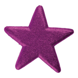 Star glittered with hanger - Material: made of styrofoam - Color: violet - Size: Ø 25cm