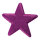 Star glittered with hanger - Material: made of styrofoam - Color: violet - Size: Ø 25cm