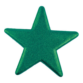 Stern beglittert, mit Hänger, aus Styropor     Groesse: Ø 40cm    Farbe: grün