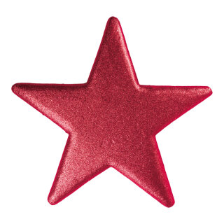 Stern beglittert, mit Hänger, aus Styropor Größe:Ø50cm,  Farbe: rot