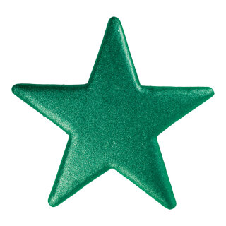 Stern beglittert, mit Hänger, aus Styropor     Groesse: Ø 50cm    Farbe: grün