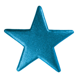 Stern beglittert, mit Hänger, aus Styropor     Groesse: Ø 50cm    Farbe: blau