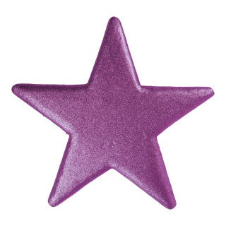 Star glittered with hanger - Material: made of styrofoam - Color: violet - Size: Ø 50cm