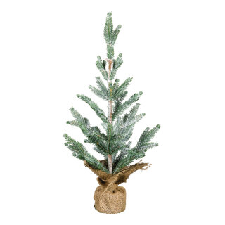 Weihnachtsbaum      Groesse: beschneit, im Jutesack, 100% PE-Tips, 50cm    Farbe: grün/weiß