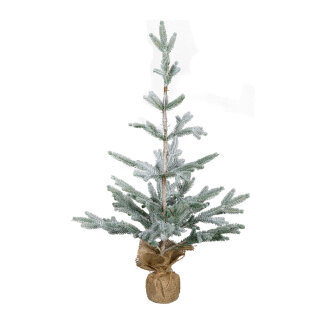 Weihnachtsbaum      Groesse: beschneit, im Jutesack, 100% PE-Tips, 70cm    Farbe: grün/weiß