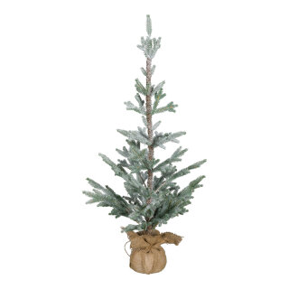 Weihnachtsbaum      Groesse: beschneit, im Jutesack, 100% PE-Tips, 90cm    Farbe: grün/weiß