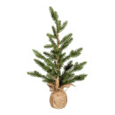 Christmas tree in jute bag - Material: 100% PE-tips -...