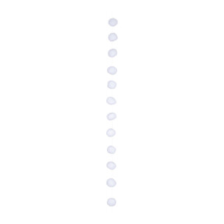 Schneeballkette mit 12 Kugeln, aus Vlies Größe:180cm, Ø8cm,  Farbe: weiß
