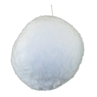 Schneekugeln, 6 Stück/Beutel mit Hänger, aus Vlies Größe:Ø8cm,  Farbe: weiß