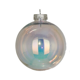 Christmas balls iridiscent 4 pcs. in cardboard box - Material:  - Color: transparent/multicoloured - Size: Ø10cm