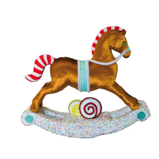 Rocking horse decorated - Material:  - Color: multicoloured - Size: H: 40cm