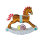 Rocking horse decorated - Material:  - Color: multicoloured - Size: H: 40cm