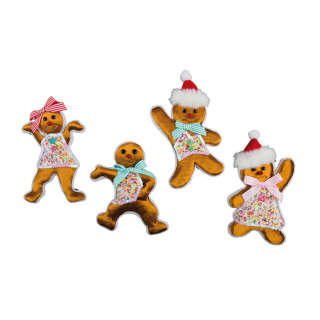 Ginger bread figures set of 4 - Material:  - Color: multicoloured - Size: H: 22cm