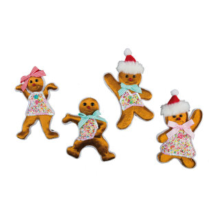 Lebkuchenfiguren im 4er-Set     Groesse:H: 22cm    Farbe:bunt