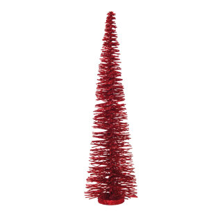 Tannenbaum aus Metalldraht     Groesse: H: 60cm, Ø 14cm    Farbe: rot