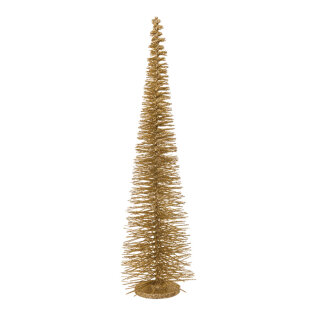 Tannenbaum aus Metalldraht     Groesse:H: 90cm, Ø 22cm    Farbe:gold