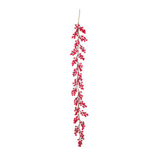 Beerengirlande mit großen Beeren, aus Styropor     Groesse: 150cm    Farbe: rot