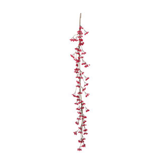 Beerengirlande mit kleinen Beeren, aus Styropor Größe:150cm,  Farbe: rot