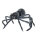 Spinne selbststehend, aus Latex & Kunstfell     Groesse:Ø58cm    Farbe:grau