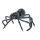 Spider self-standing - Material: made of latex & faux fur - Color: grey - Size: Ø58cm