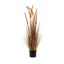 Reed grass bundle in pot - Material: made of plastic -...