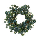 Eucalyptus wreath made of plastic and artificial silk -...