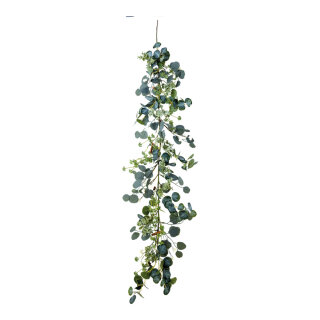 Eucalyptus garland made of plastic and artificial silk - Material:  - Color: green - Size: 150cm
