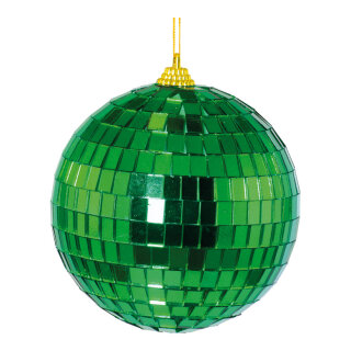 Mirror ball made of styrofoam - Material: with mirror plates - Color: green - Size: Ø8cm